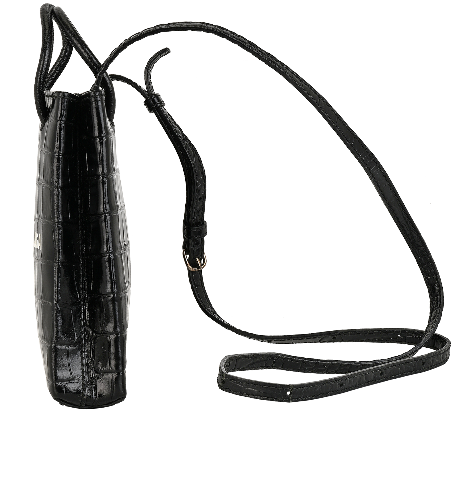 Mini Shopping Tote, &pound;250, Handbags, Black, Leather, Bottom view